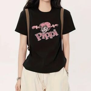 Black Pippi Graphic T-Shirt
